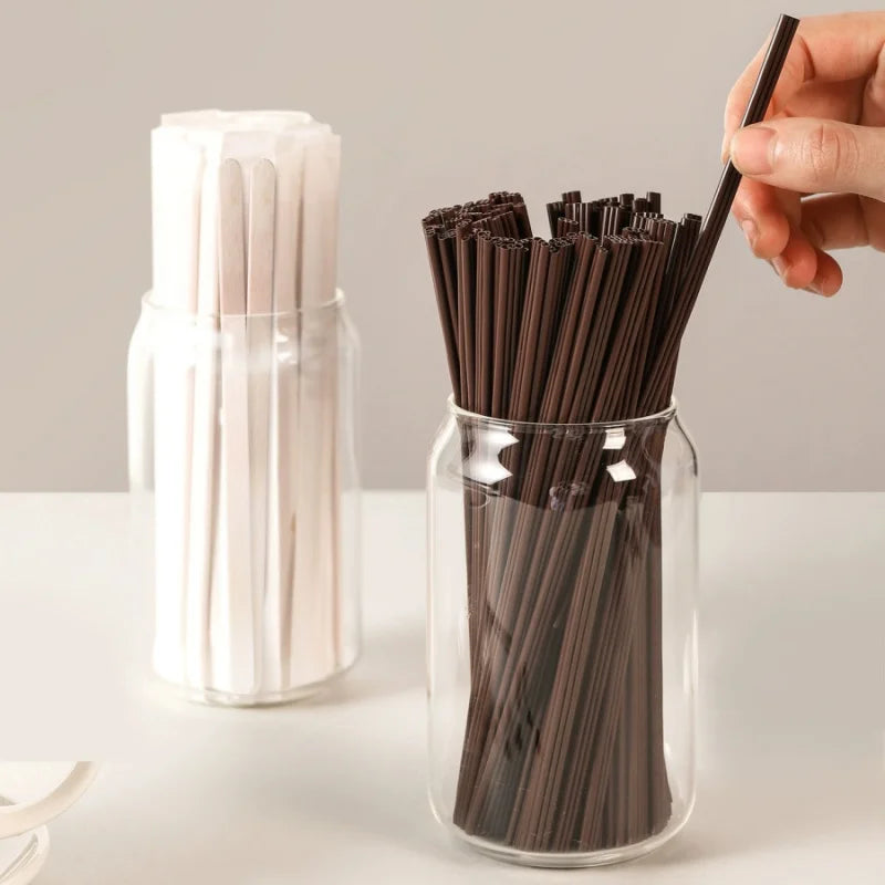 Pailles à café jetables à trois trous Bâtonnets mélangeurs à café en bois emballés