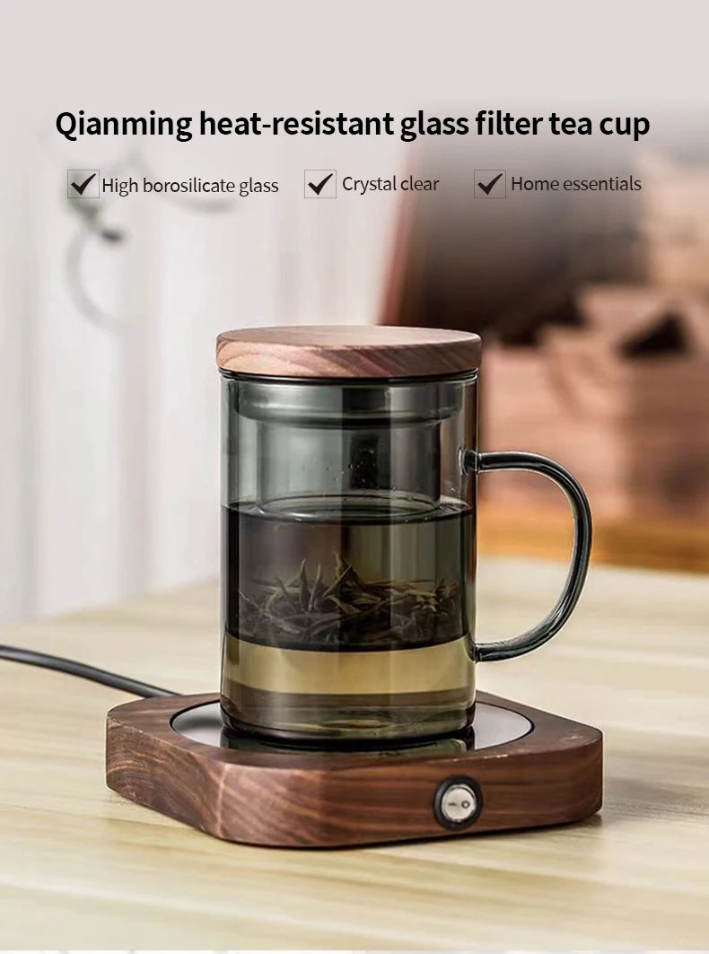 Tasse à thé en verre borosilicate résistant à la chaleur 400ml Gris Fumé HeY LiLac
