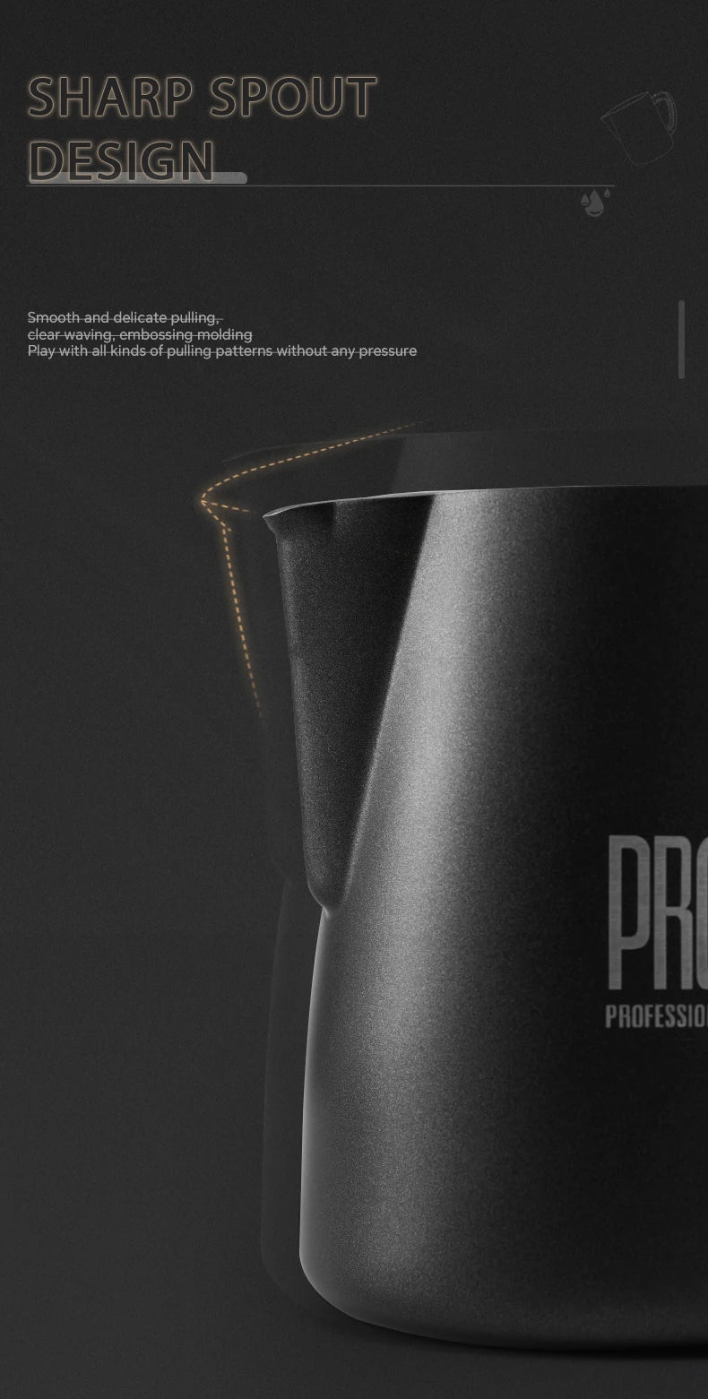 Pichet moussant en acier inoxydable pour machine à expresso