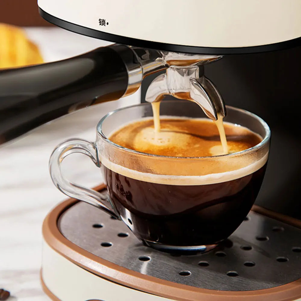 Machine à café domestique automatique à vapeur expresso en acier inoxydable