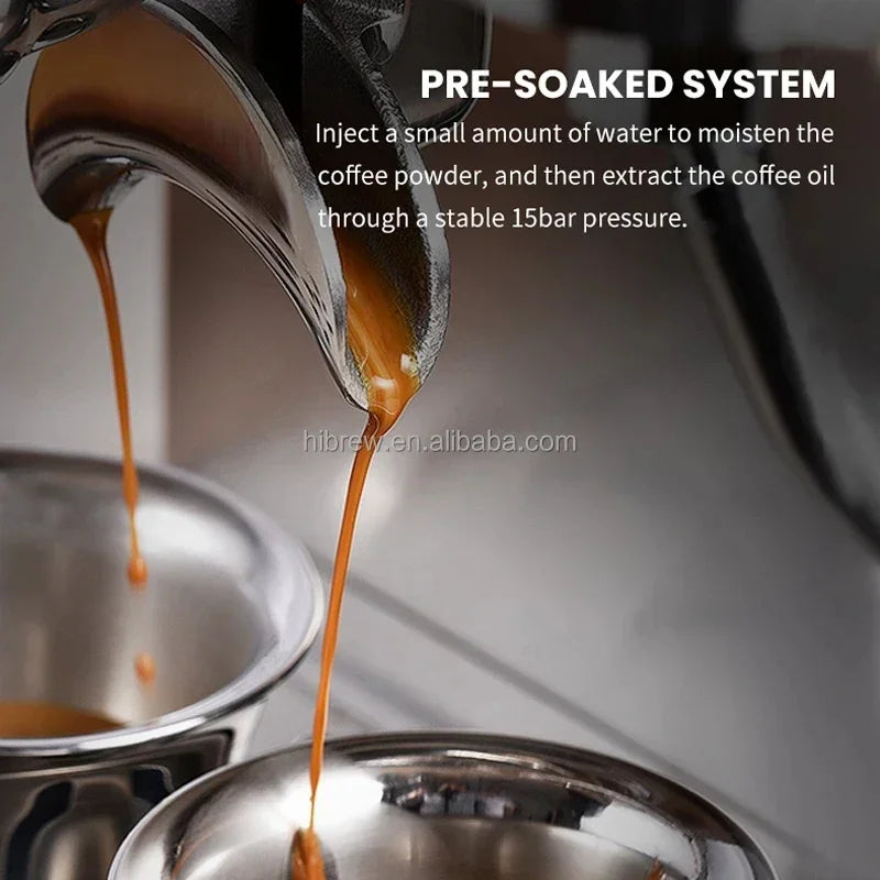HiBREW 20 bar pro-level  automatic Espresso Coffee Machine With Grinder  commercial Coffee maker hotel restaurant