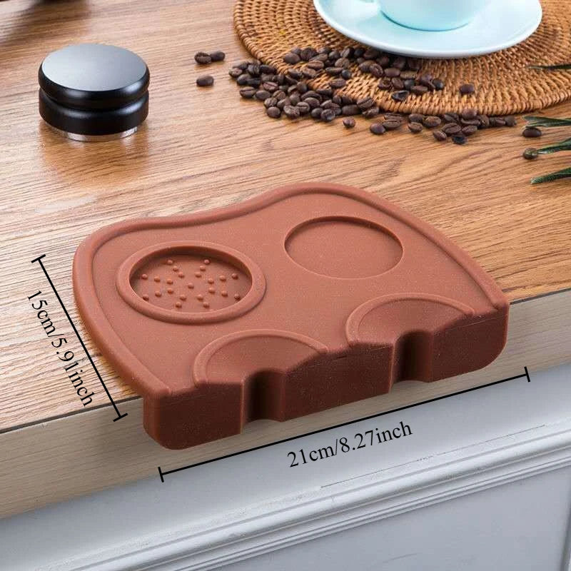Tapis de bourrage de café en silicone Barista Espresso avec support d'outils et tampon de coin