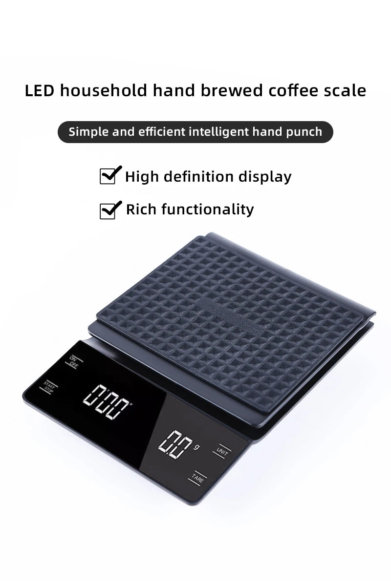 Balance Numérique 3kg/0.1g LED De Poche Électronique Tactile Intelligente Café Cuisine