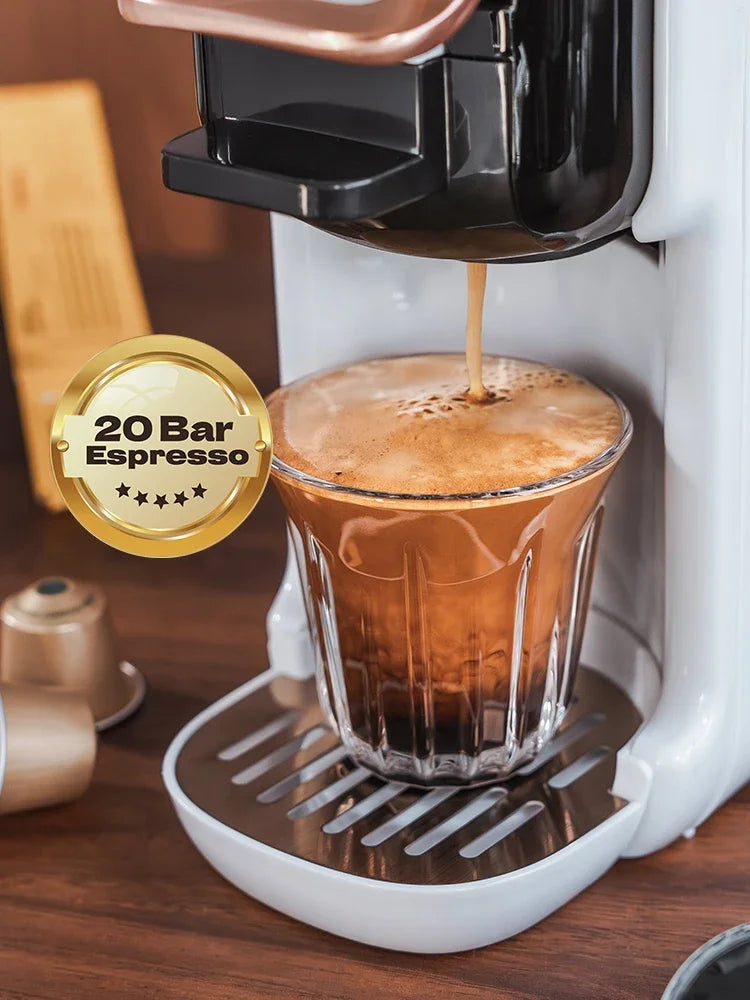 HiBREW 5 in 1 Multiple Coffee Machine Hot/Cold DG Cappuccino Nes Small ESE Pod Ground Coffee Cafeteria 20Bar H2B
