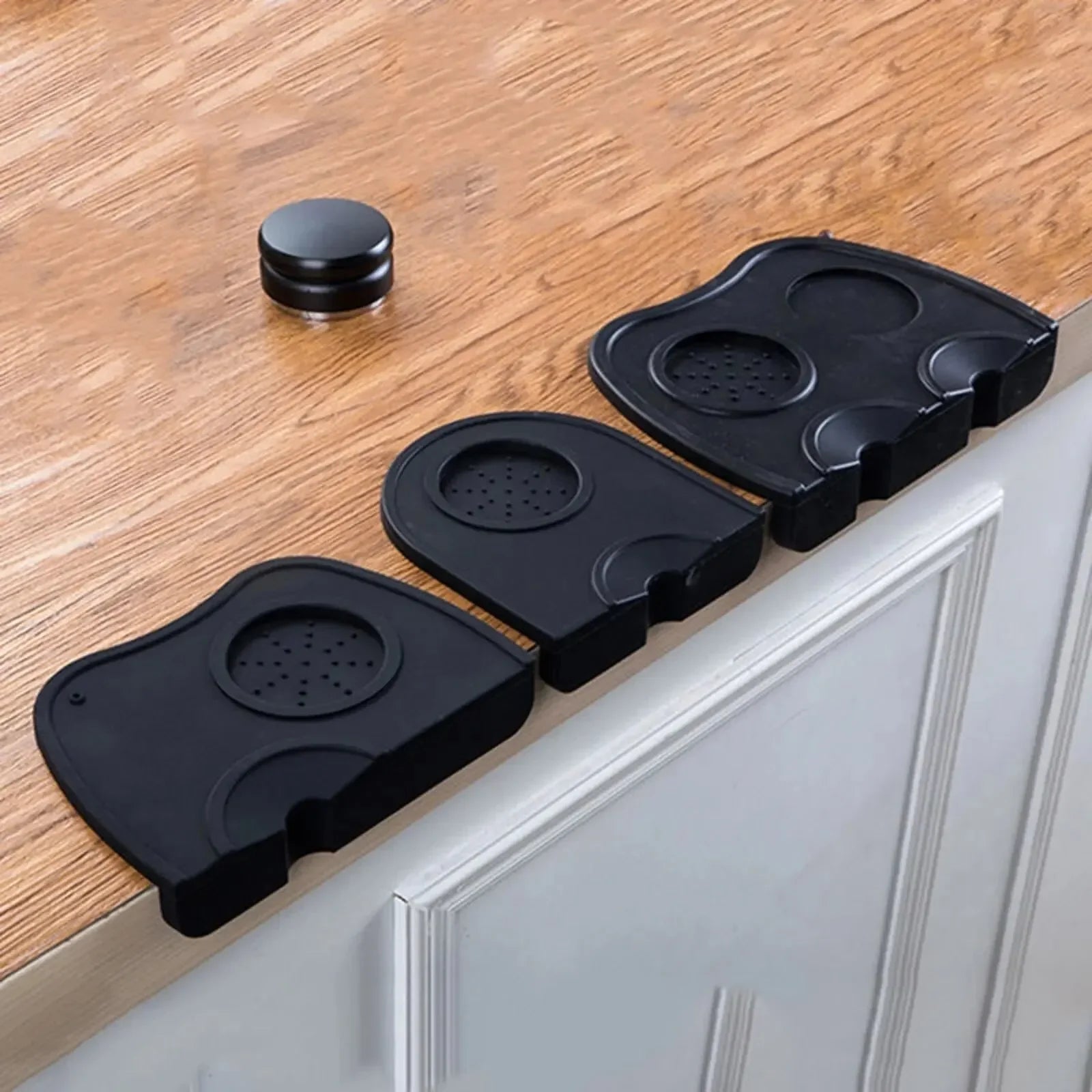 Tapis de bourrage de café en silicone Barista Espresso avec support d'outils et tampon de coin