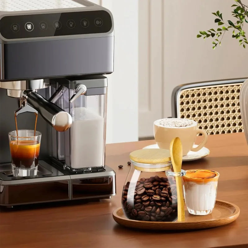 Bocaux alimentaires hermétiques Récipients de cuisine en verre avec couvercle Scellé Café