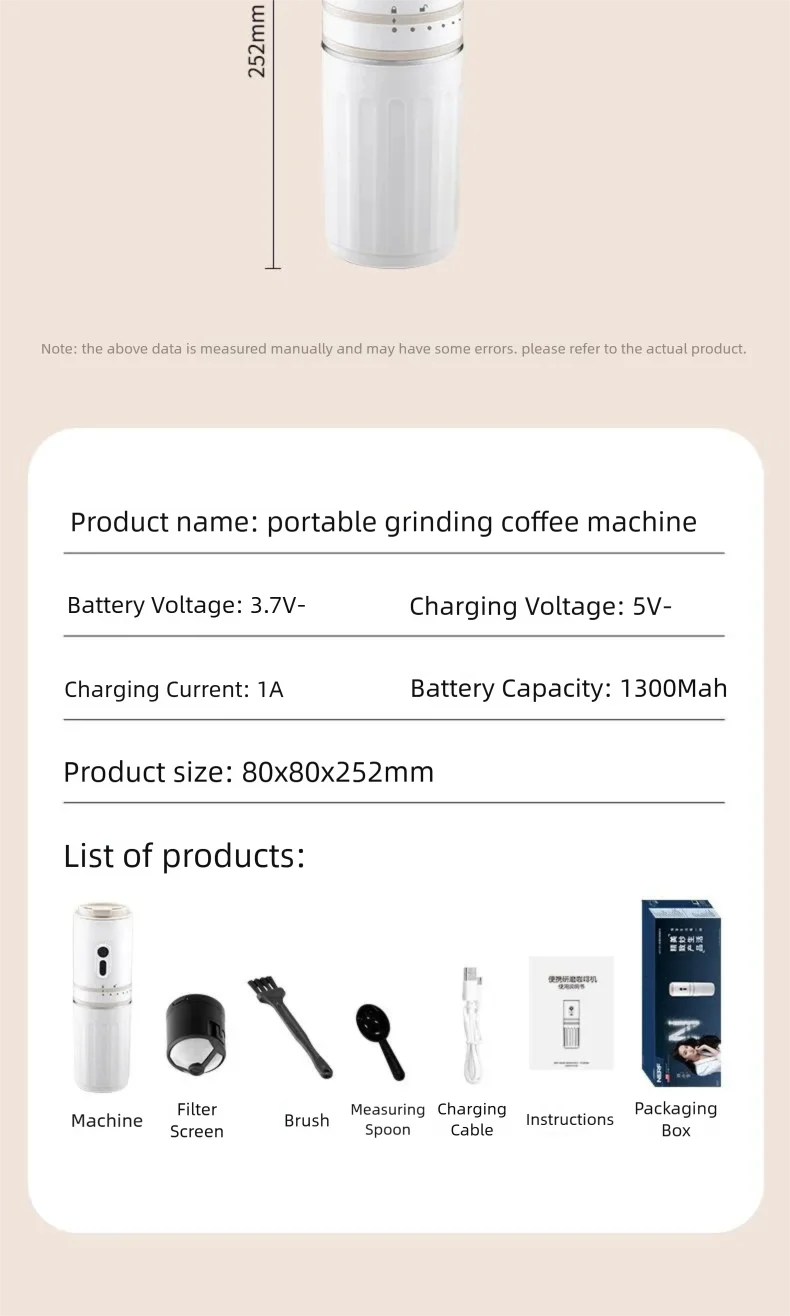 Machine à café multifonction portative pour la maison, petite, rechargeable, entièrement automatique, avec isolation extérieure