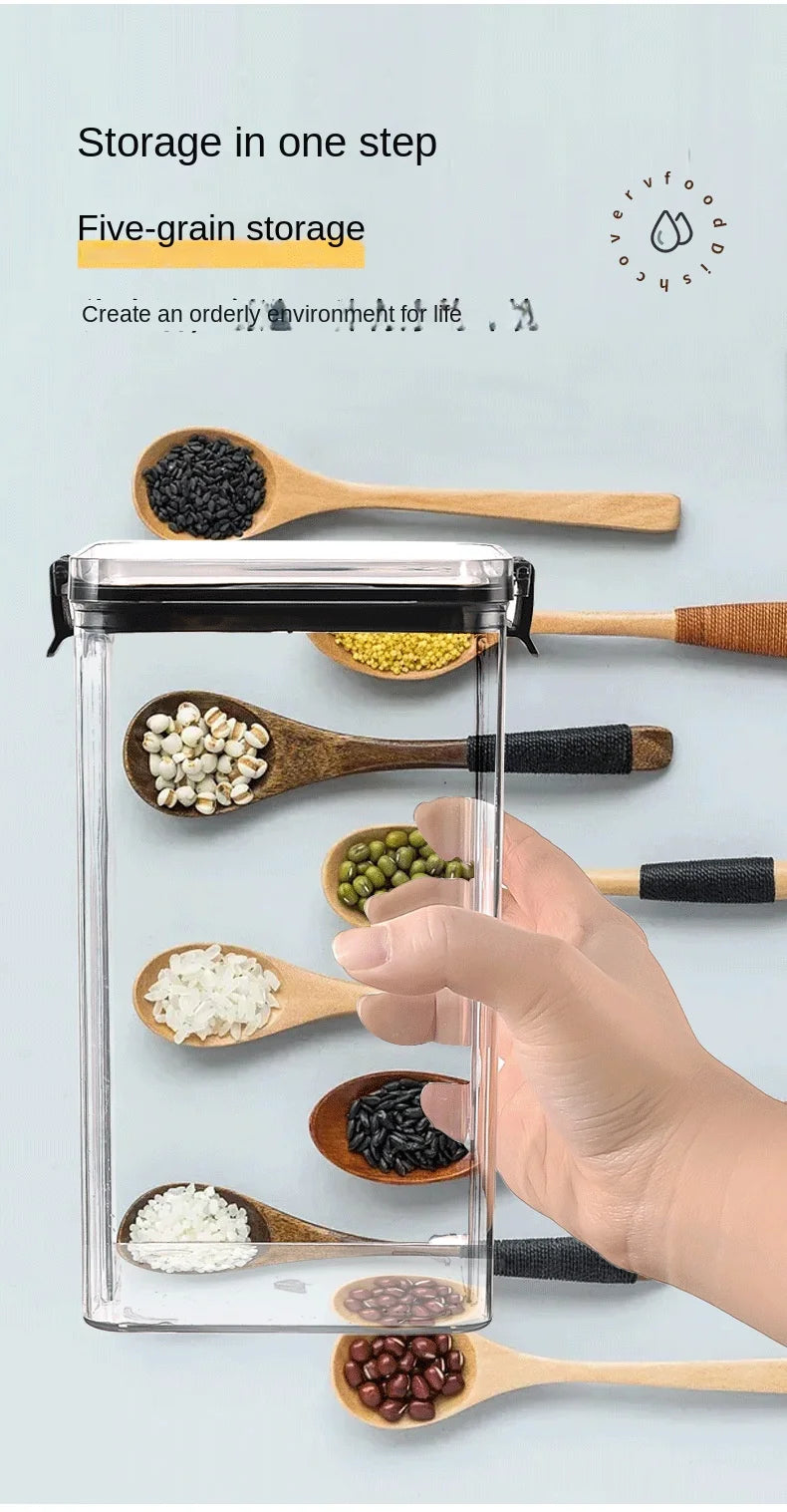 Lot de boîtes de rangement hermétiques pour cuisine, bocaux scellés pour céréales, conteneurs à épices empilables pour tiroir