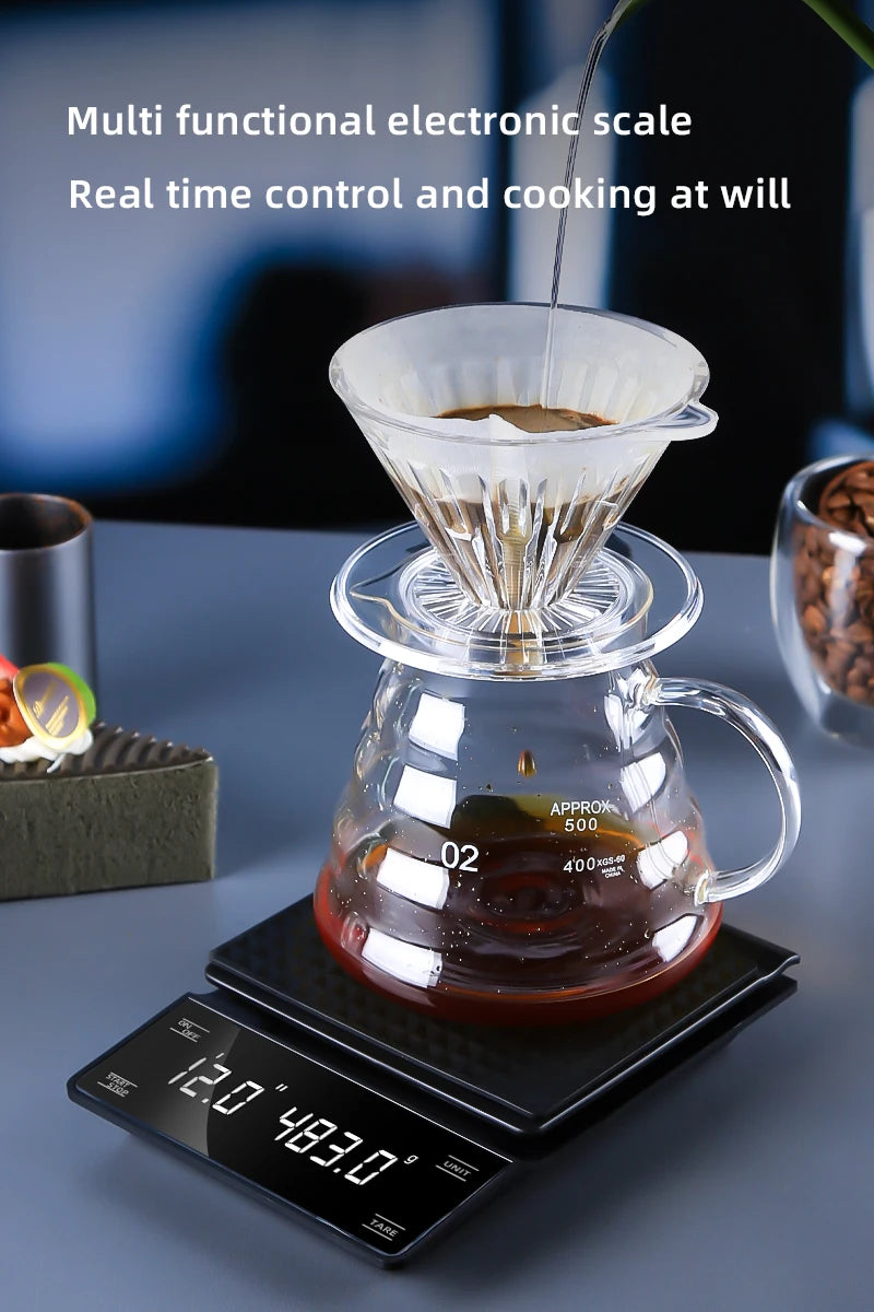 Balance Numérique 3kg/0.1g LED De Poche Électronique Tactile Intelligente Café Cuisine