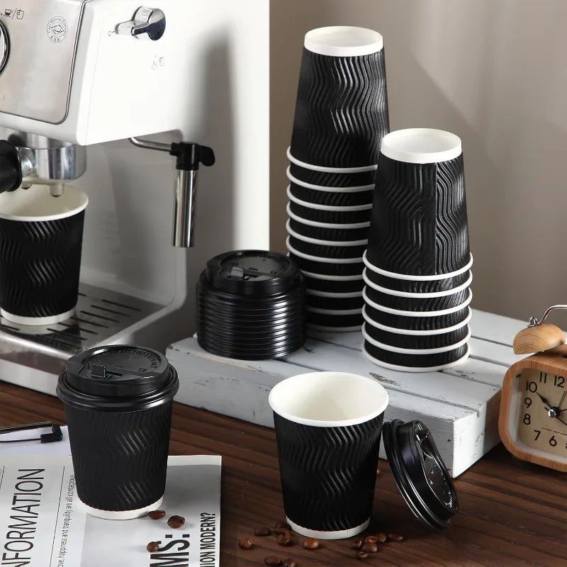 Gobelets jetables en carton ondulé Double paroi Café Thé Lait