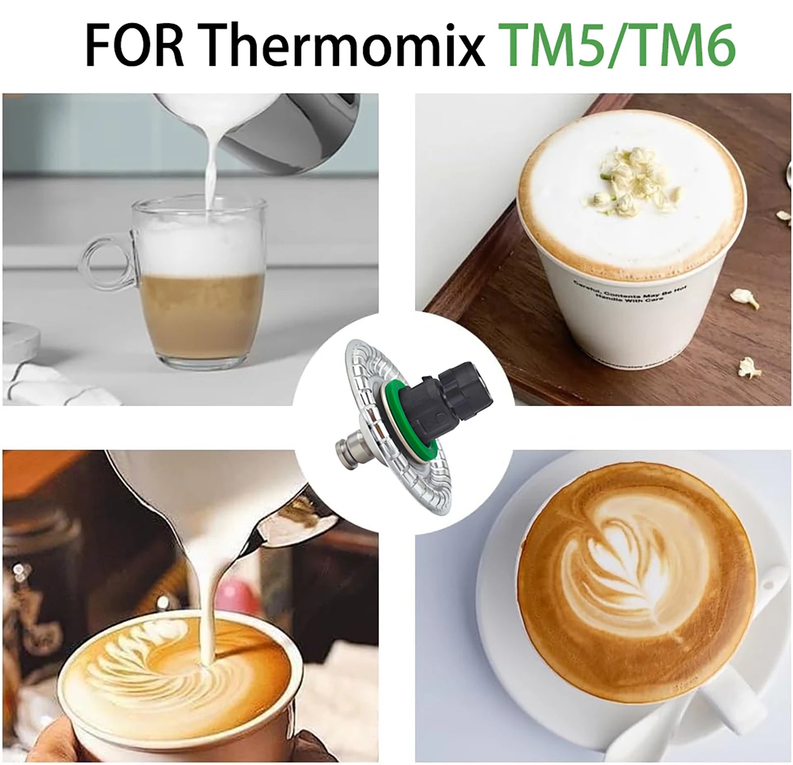 Milk Frothing Mixer for Thermomix TM7 TM6 TM5 Whisk Coffee Eggs Cream Mix