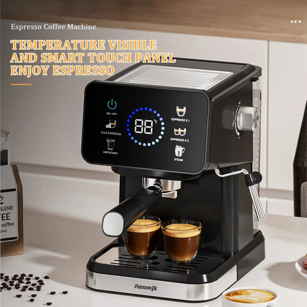 Machine à expresso domestique Machine à café infuseur chaud et froid à écran tactile