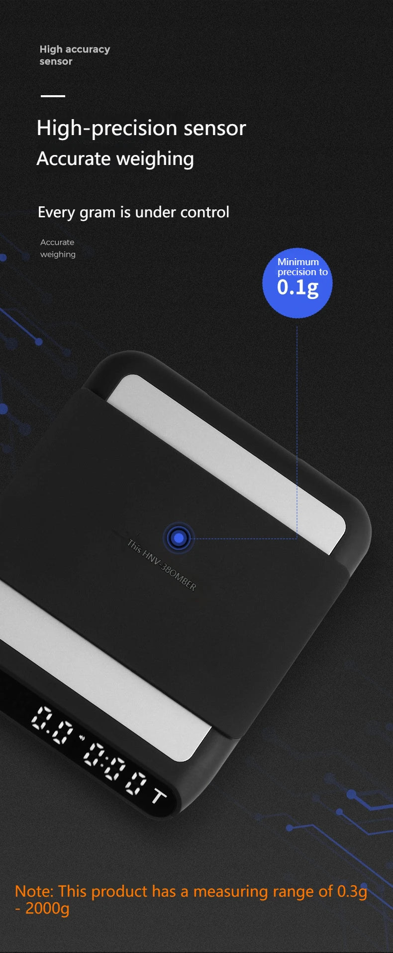 Balance de cuisine intelligente Formula avec minuterie, pour café filtre ou expresso