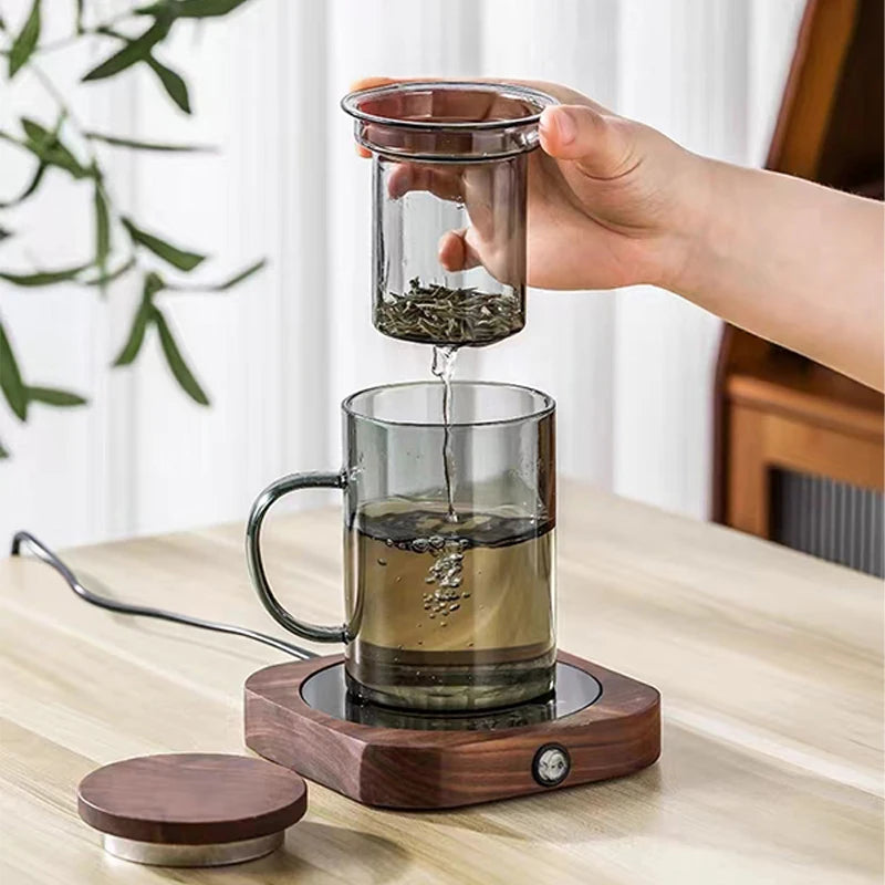 Tasse à thé en verre borosilicate résistant à la chaleur 400ml Gris Fumé HeY LiLac