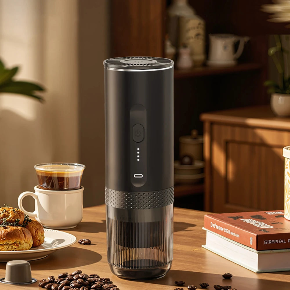 Machine à café expresso électrique sans fil 2 en 1 pour voiture et camping