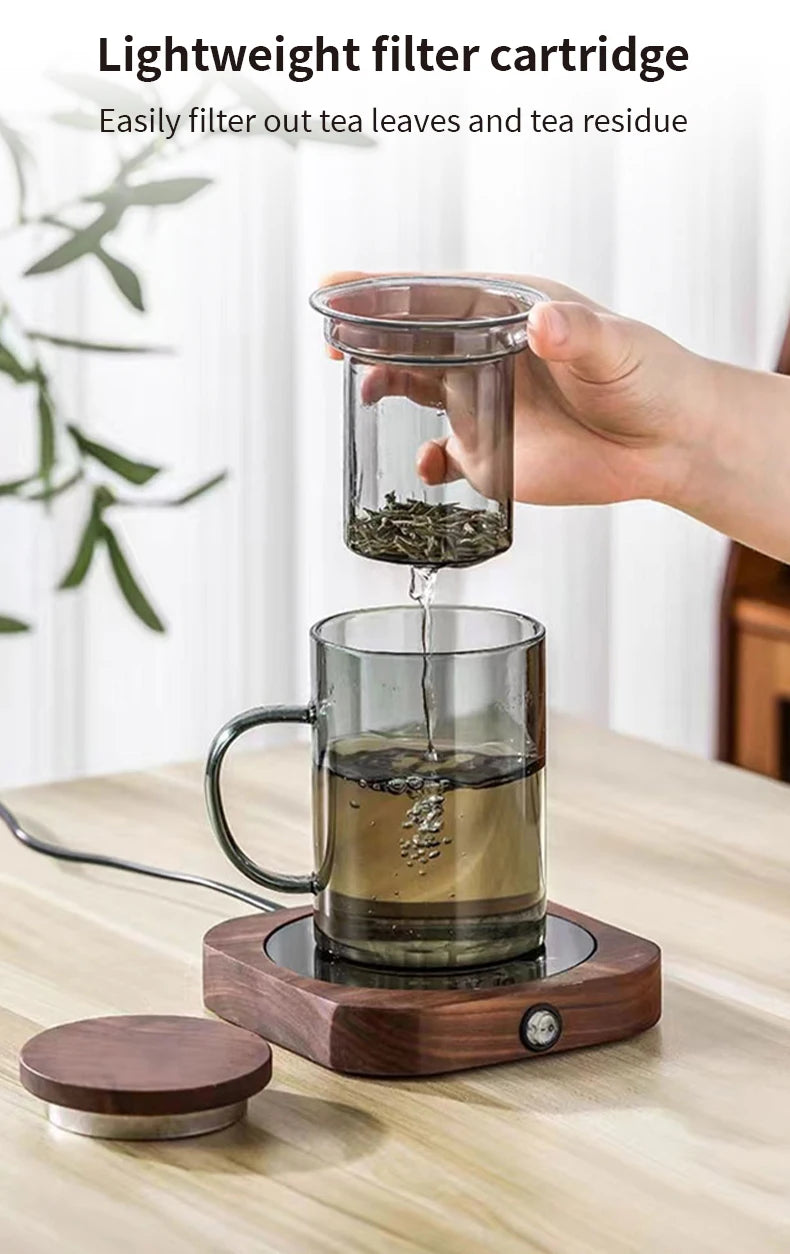 Tasse à thé en verre borosilicate résistant à la chaleur 400ml Gris Fumé HeY LiLac