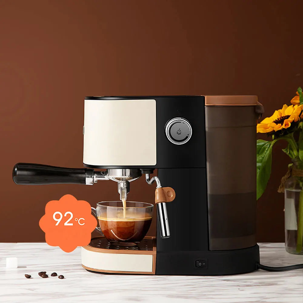 Machine à café domestique automatique à vapeur expresso en acier inoxydable