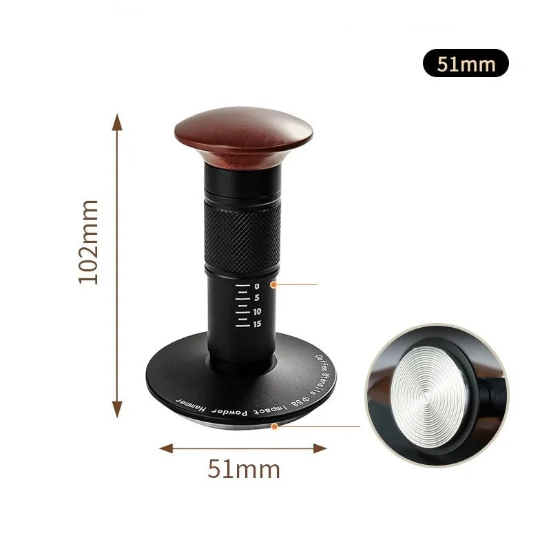 Coffee Tamper Impact 4 Spring Constant Pressure 30lb 51mm 53mm 58mm For Breville Espresso Accessory Barista Tool 304 Stainless