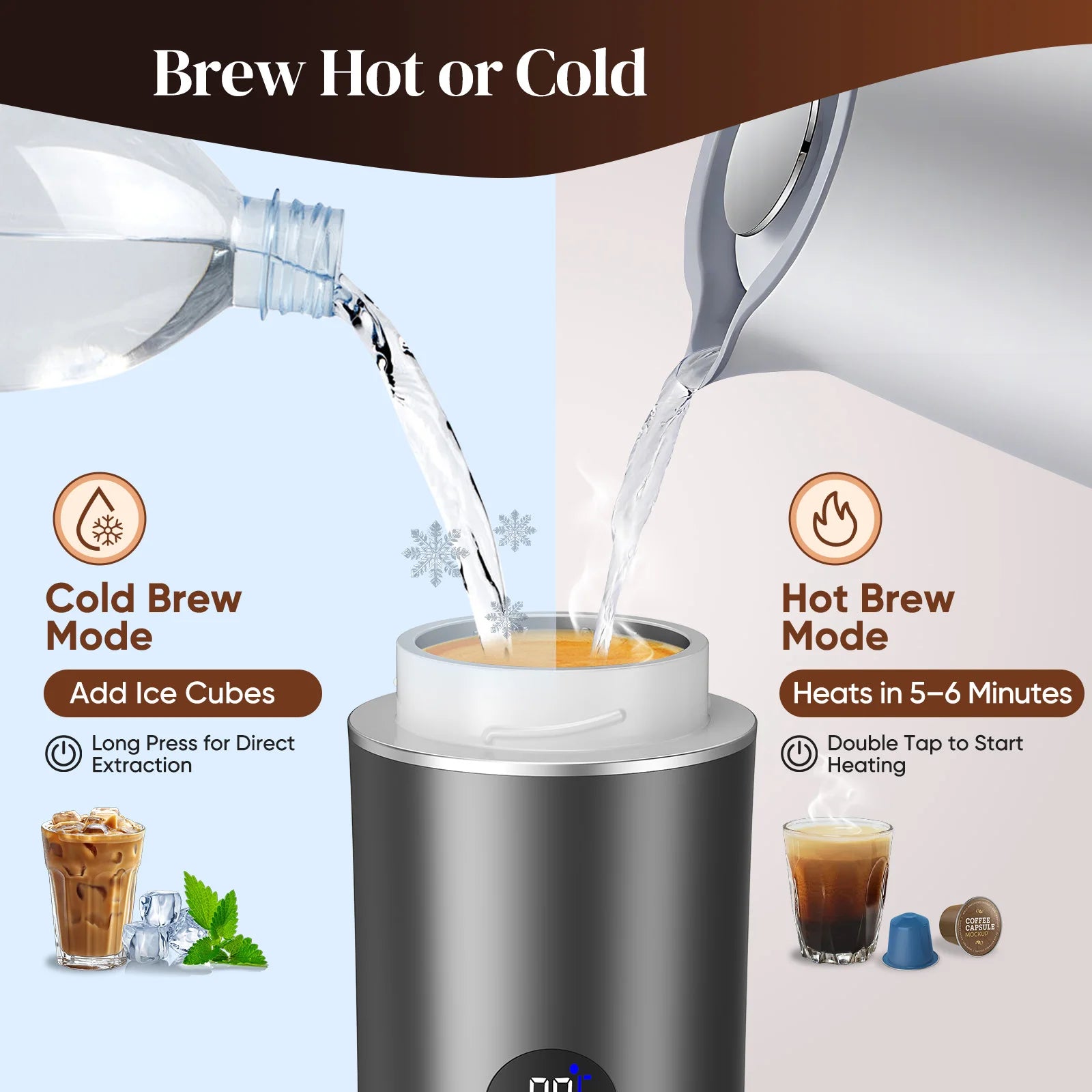 Machine à café expresso portable rechargeable 12 V pour le camping