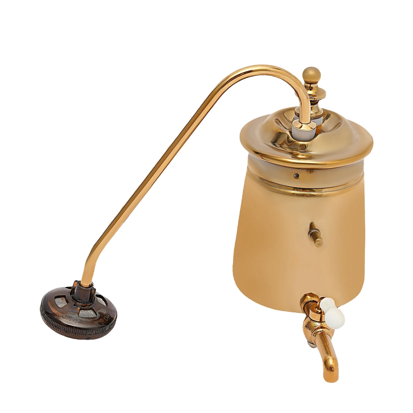 Cafetière à siphon Balance, couleur or, cafetière vintage avec tasse à mesurer