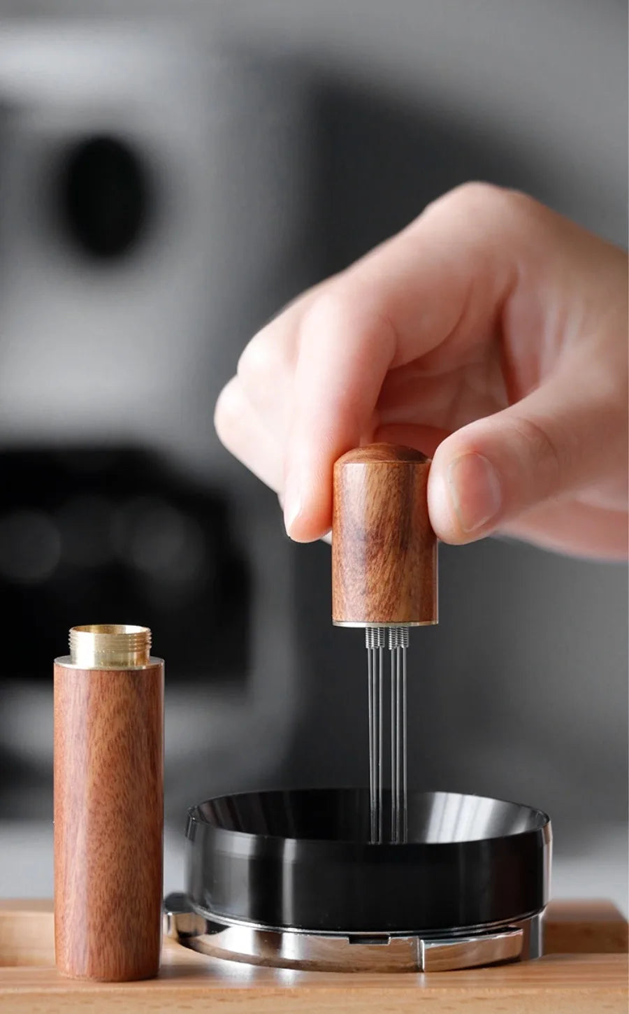 Coffee Stirrer Needle Distributor Coffee Powder Stirrer Wood Handle Coffee Stirring Tool WDT Tools Barista Accessories