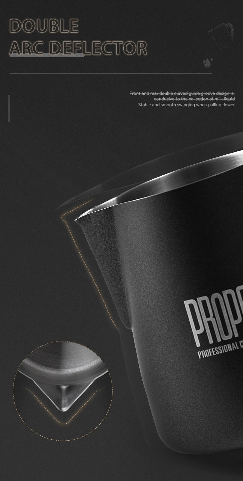 Pichet moussant en acier inoxydable pour machine à expresso