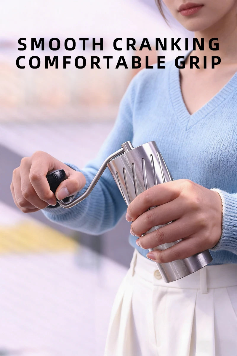 NOUVEAU Broyeur à café manuel conique 7 étoiles portable en acier inoxydable de haute qualité