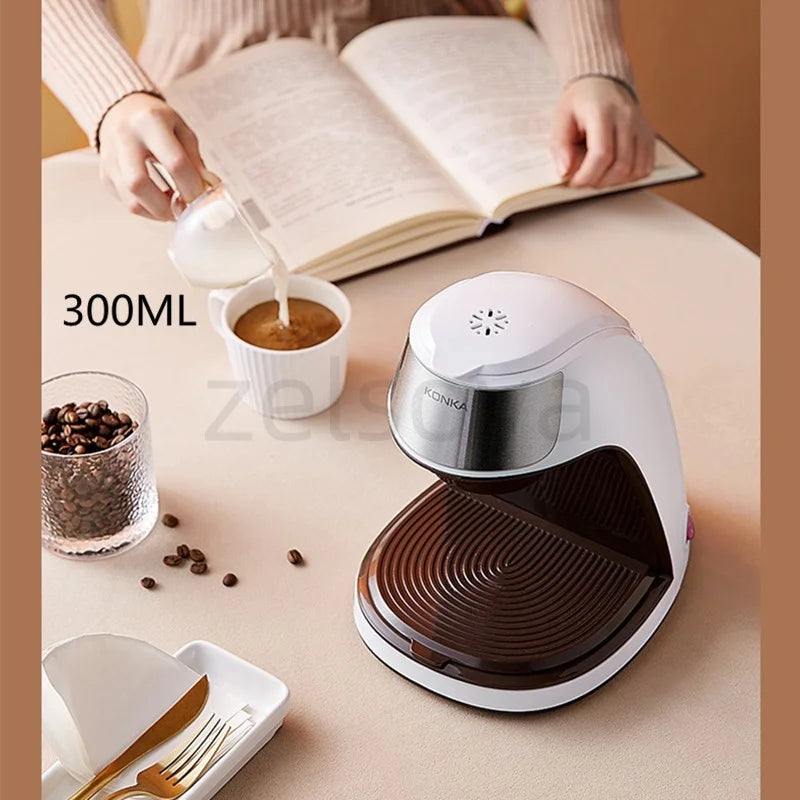 Cafetière automatique de petite taille pour la maison, machine à café filtre pour le bureau