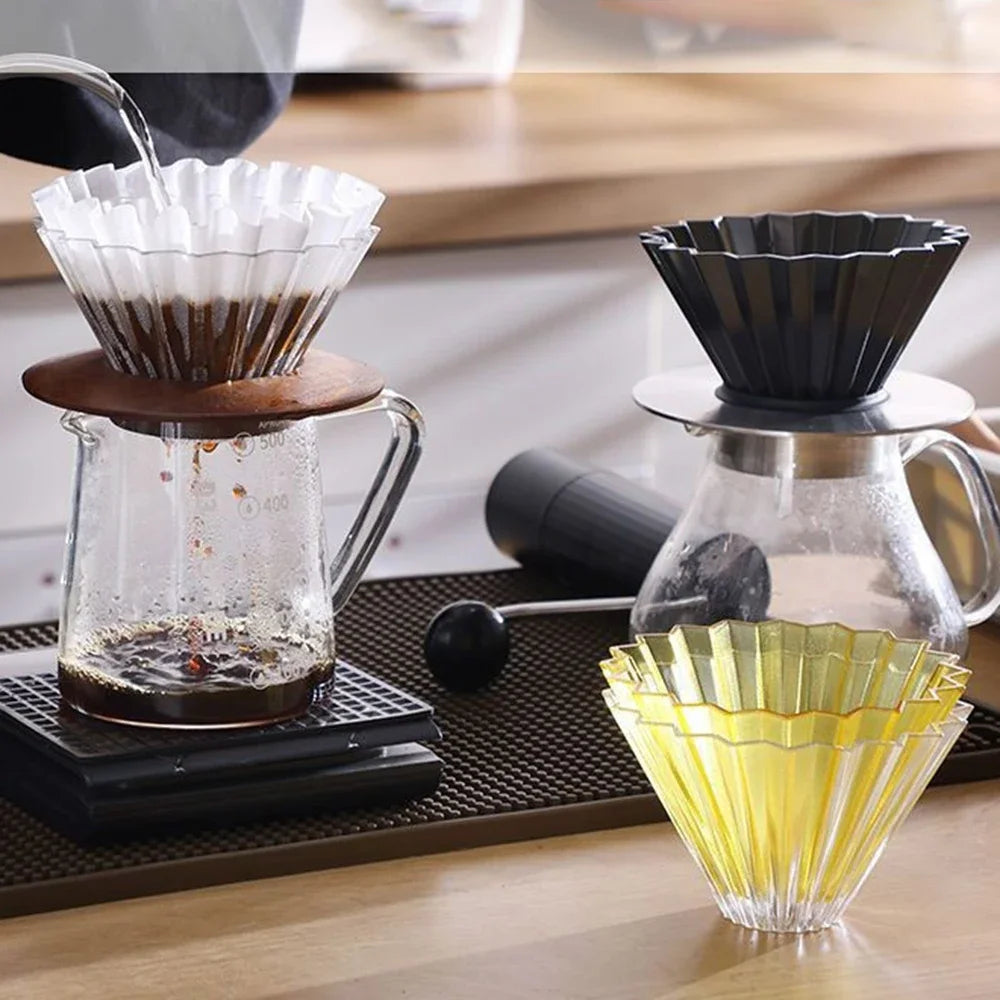 Kit de filtre à café origami en résine pour 1 à 2 tasses, extérieur
