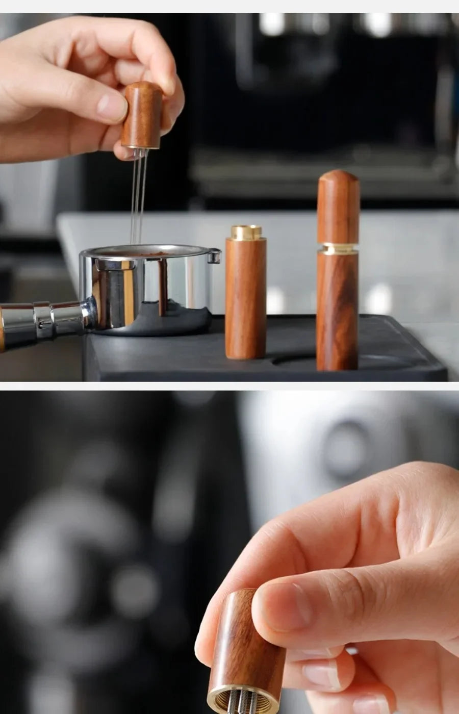 Coffee Stirrer Needle Distributor Coffee Powder Stirrer Wood Handle Coffee Stirring Tool WDT Tools Barista Accessories