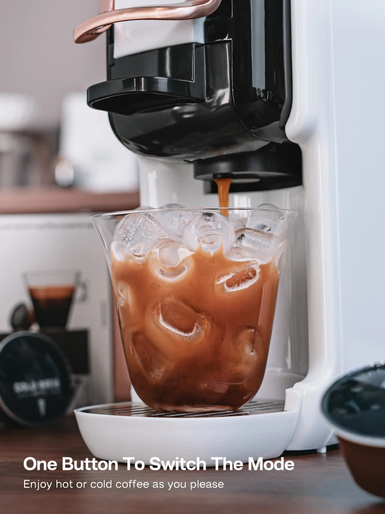 HiBREW 5 in 1 Multiple Coffee Machine Hot/Cold DG Cappuccino Nes Small ESE Pod Ground Coffee Cafeteria 20Bar H2B