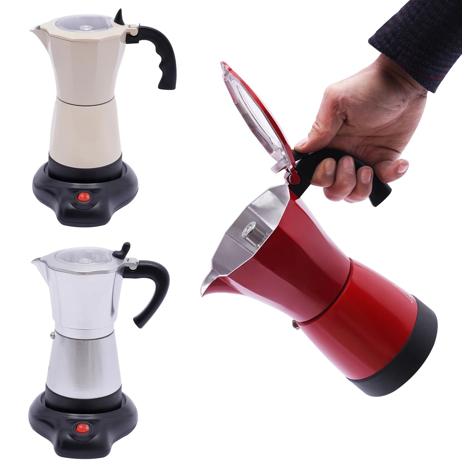 Machine à expresso, Cafetière avec joint d'étanchéité, Cafetière pour salons de thé et voyages