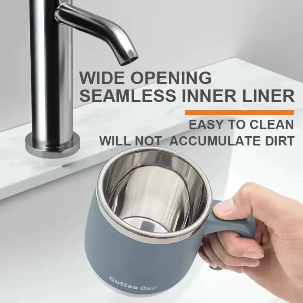 Tasse à café isotherme en acier inoxydable de 500 ml avec couvercle, double paroi sous vide