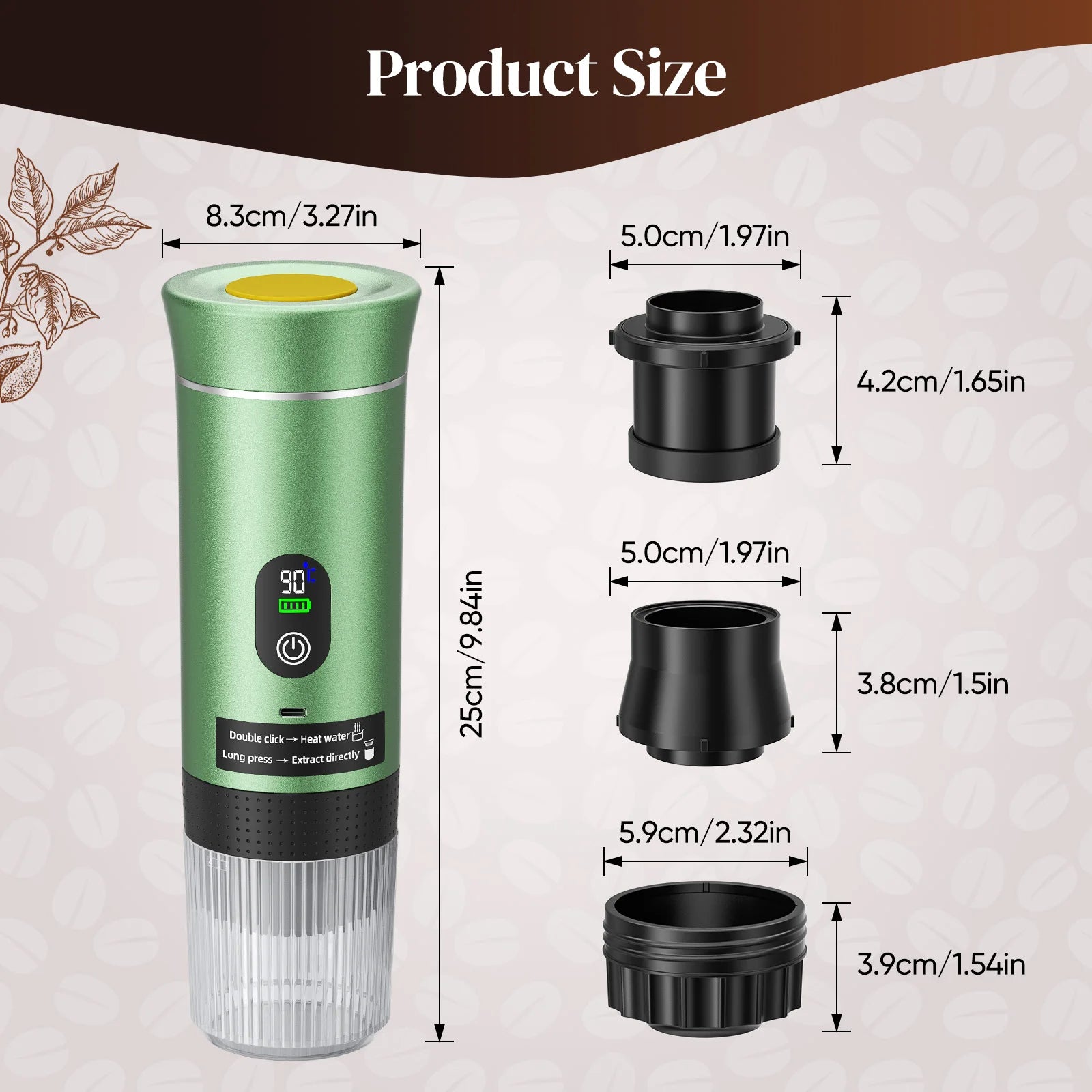 Machine à café expresso portable rechargeable 12 V pour le camping