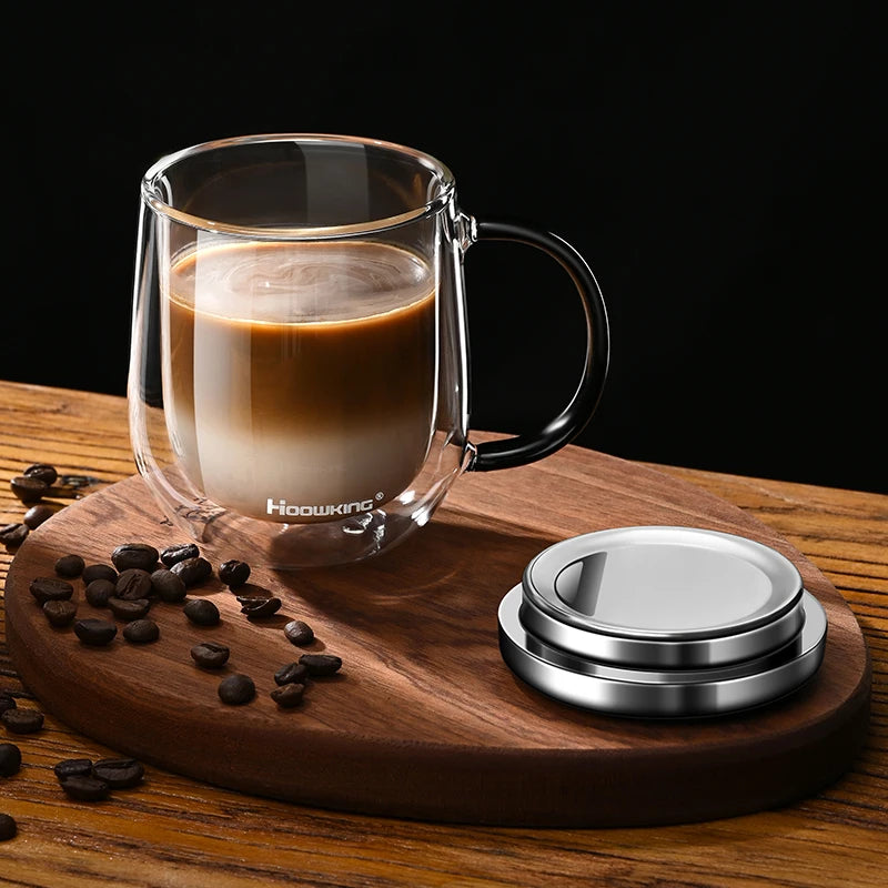 Tasse en verre à double paroi en verre borosilicate de 350-450 ml, résistante à la chaleur