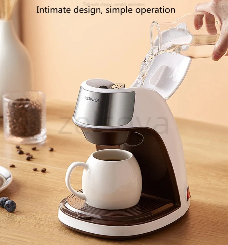Cafetière automatique de petite taille pour la maison, machine à café filtre pour le bureau