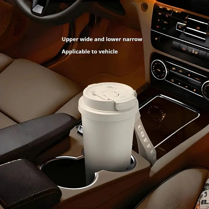 Tasse à café isotherme élégante en céramique, acier inoxydable à double paroi sous vide