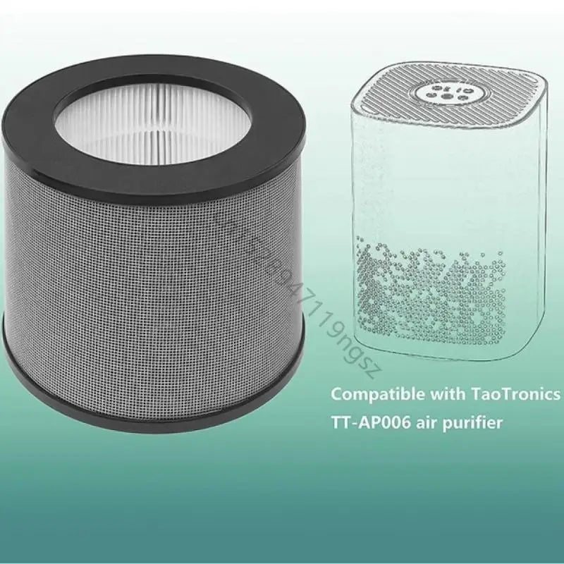2x Filtre de purificateur d'air Filtre de remplacement HEPA à haute efficacité au charbon actif