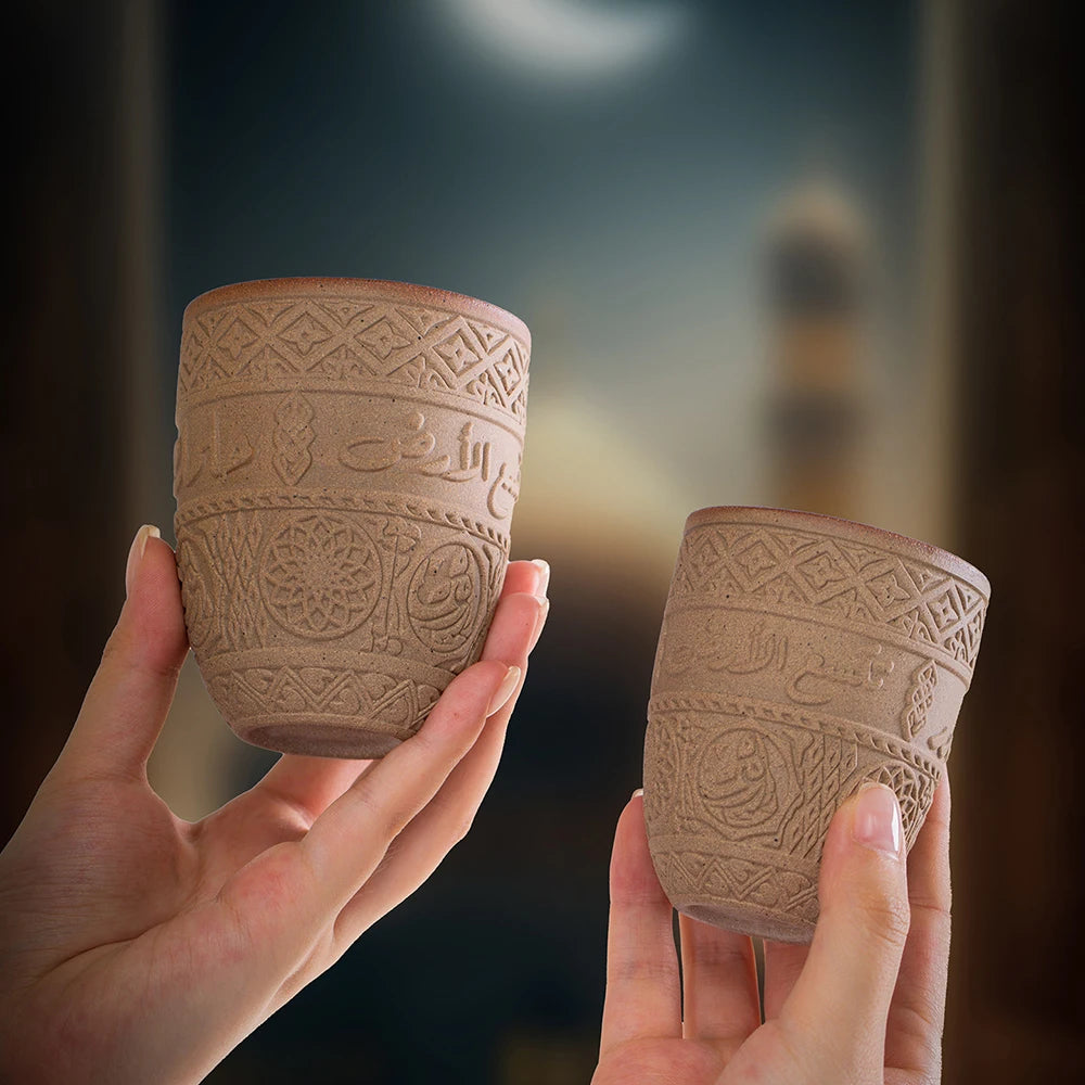 Tasse à expresso en grès moyen-oriental, céramique rétro, luxe léger et simple
