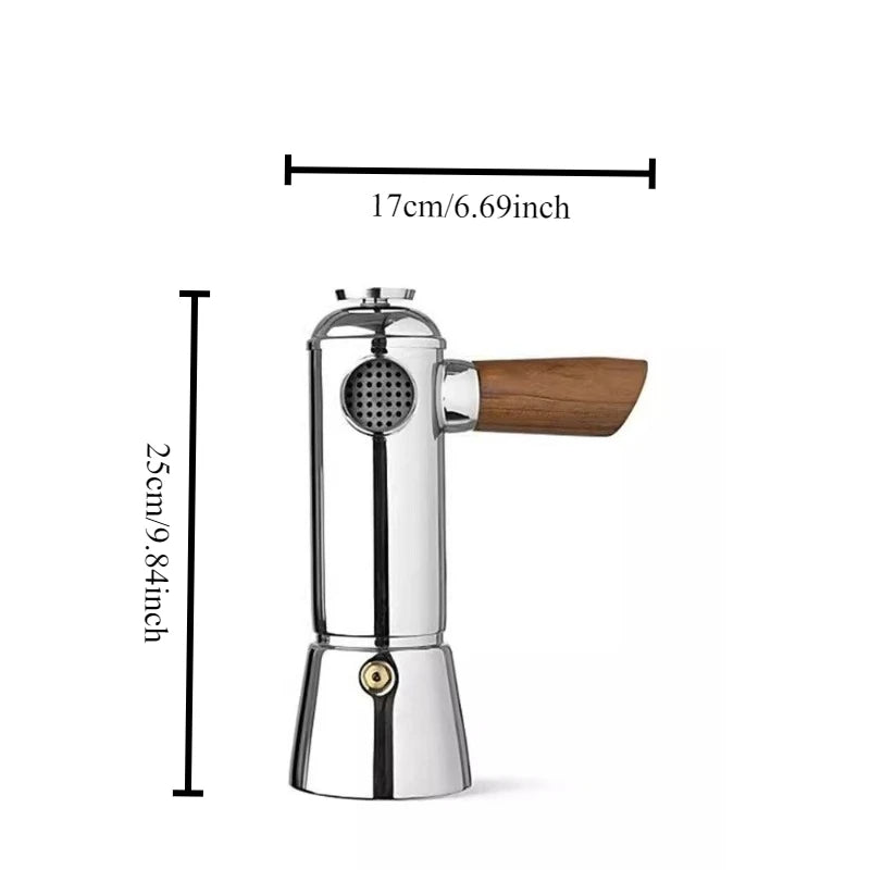 Appareils électroménagers de luxe léger : Cafetière expresso domestique européenne en acier inoxydable