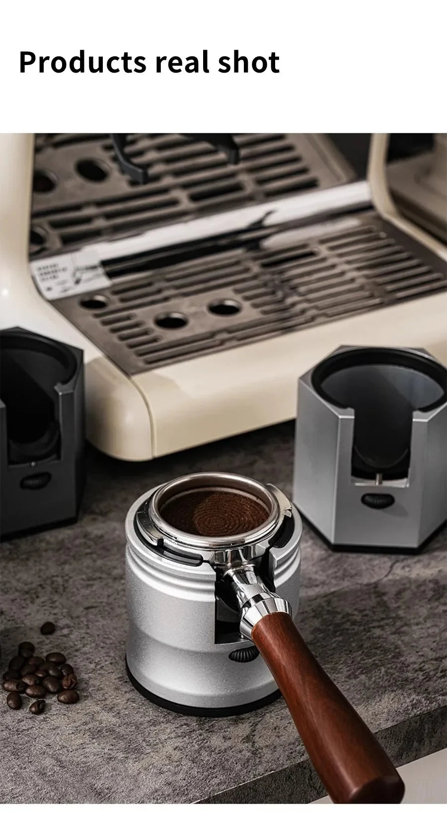 Support de porte-filtre à café, support de tasseur à expresso, base de café réglable en aluminium