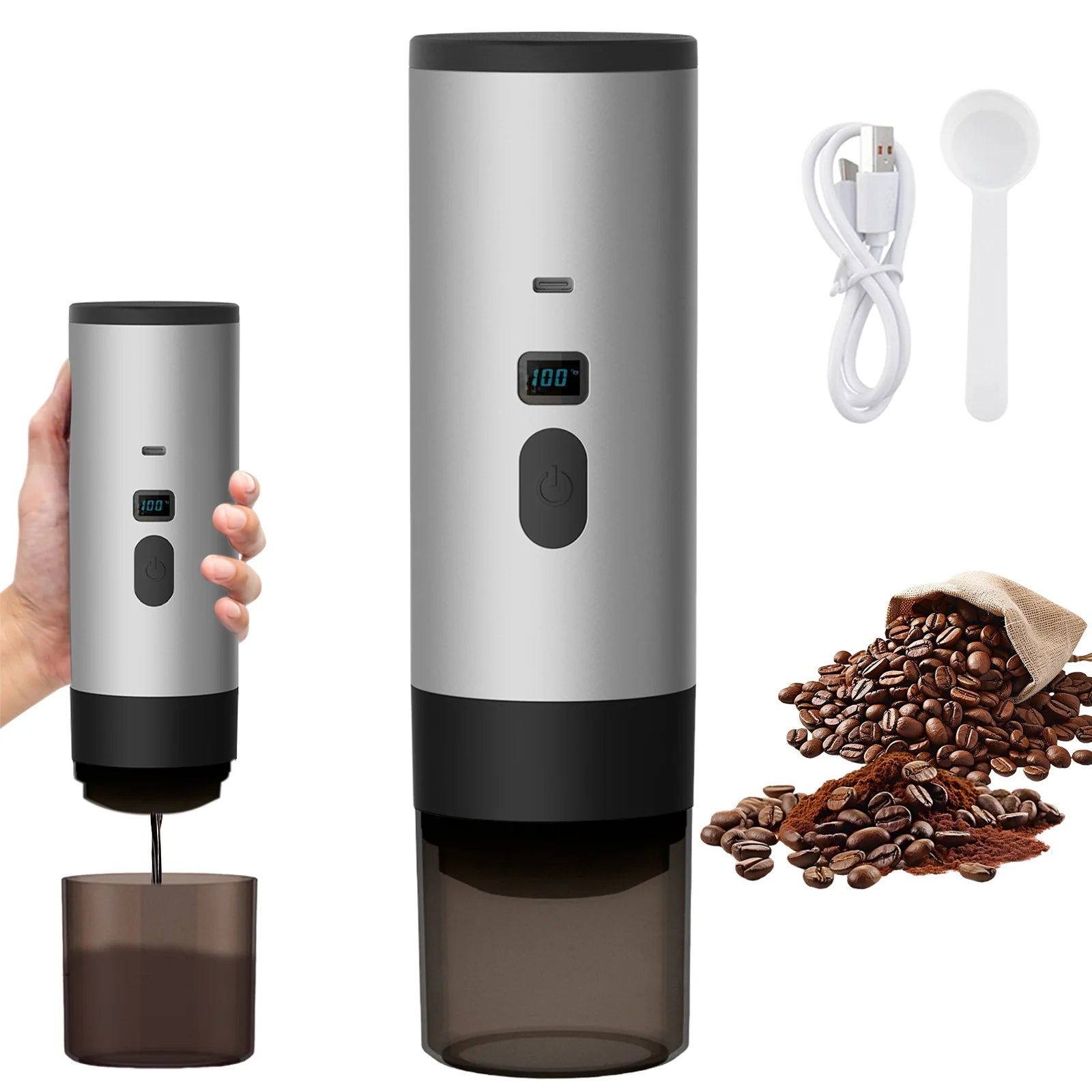 Machine à café USB portable 20 bars, machine à expresso à chauffage rapide pour les voyages