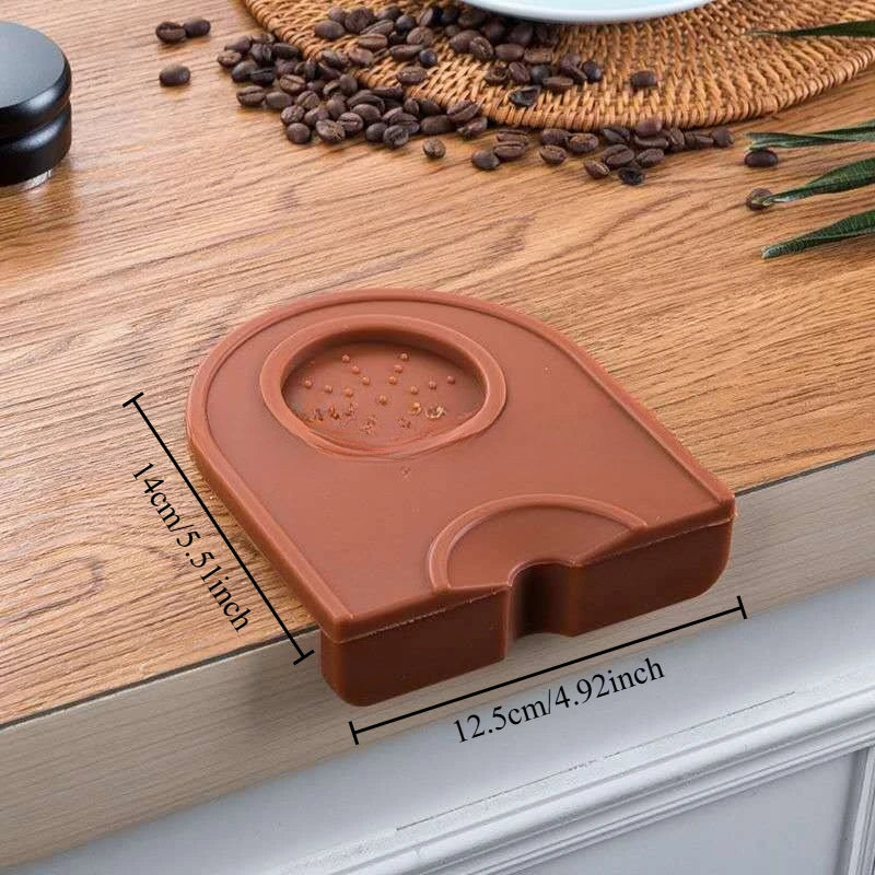 Tapis de bourrage de café en silicone Barista Espresso avec support d'outils et tampon de coin