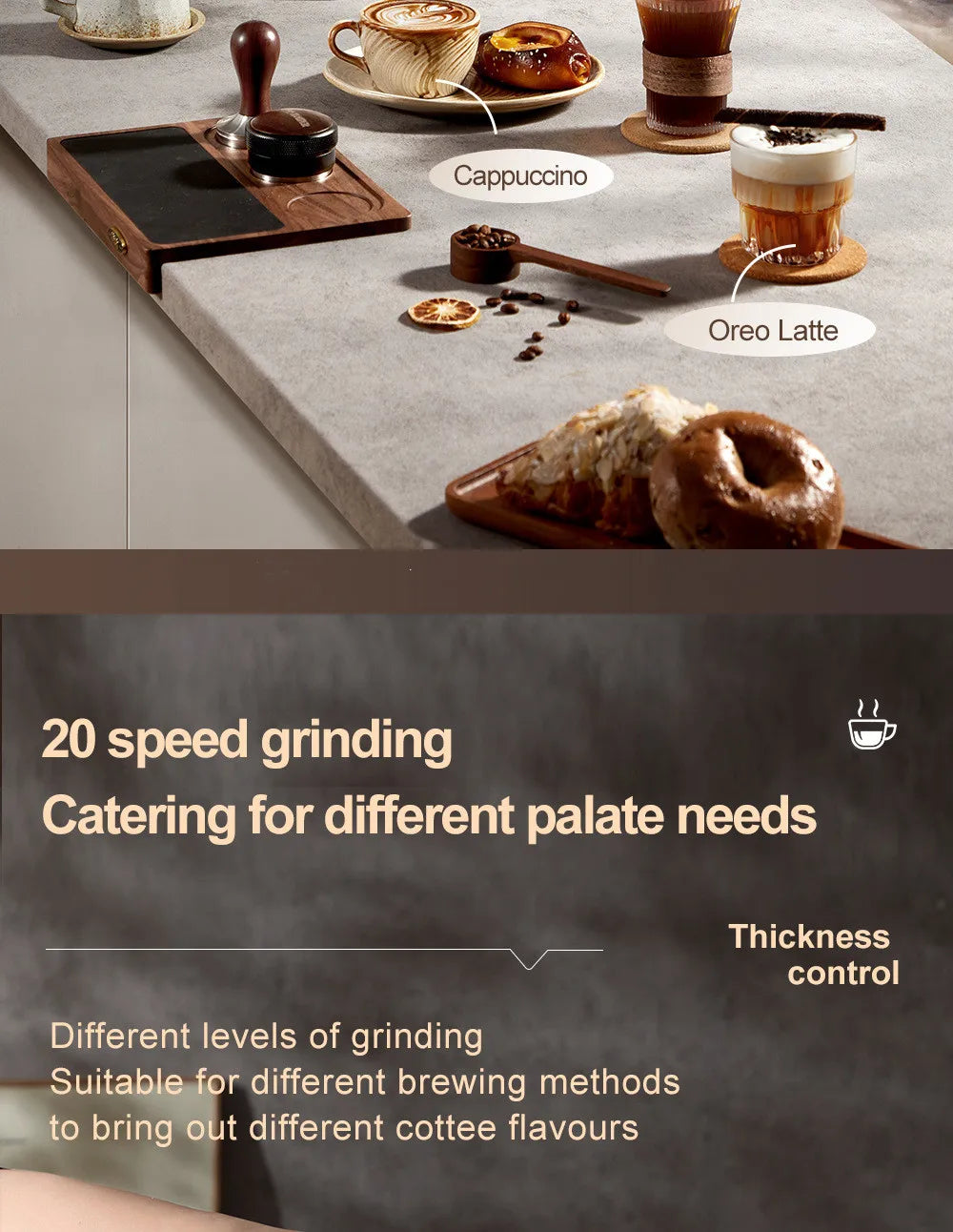 3-in-1 Semi-Automatic Espresso Machine with Built-in Grinder & Milk Frother | Cold Brew Function | 20Bar Pump for Home Barista