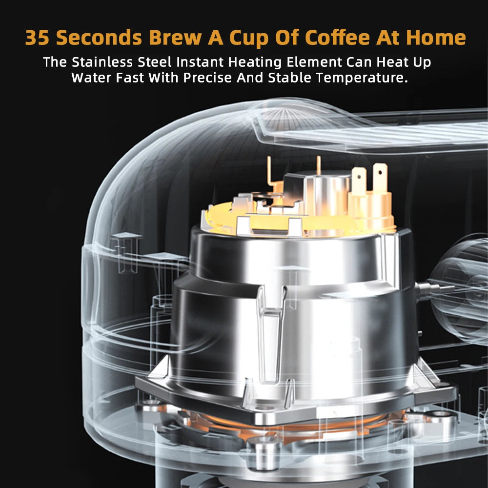 BioloMix Machine à café semi-automatique 20 bars avec buse vapeur pour le lait