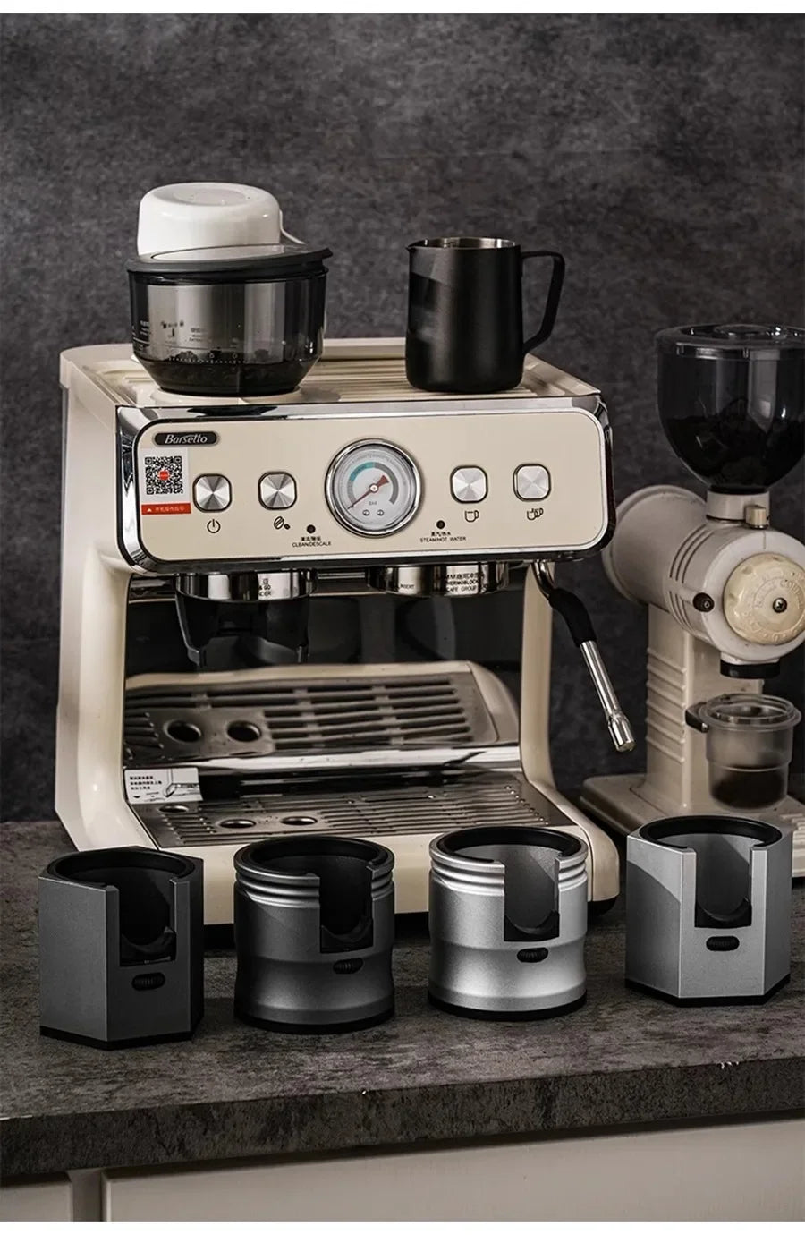 Support de porte-filtre à café, support de tasseur à expresso, base de café réglable en aluminium