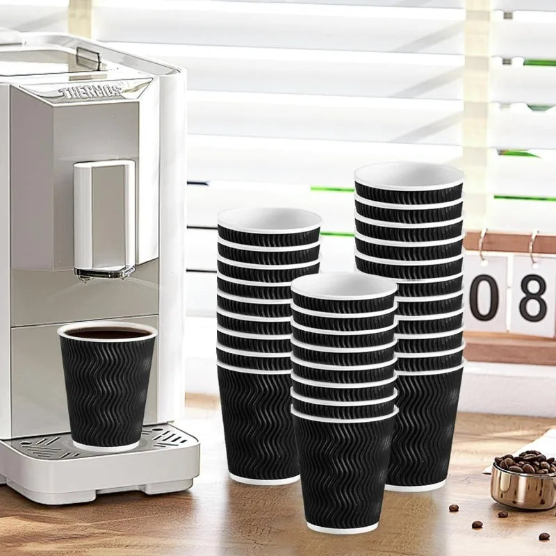 Gobelets jetables en carton ondulé Double paroi Café Thé Lait