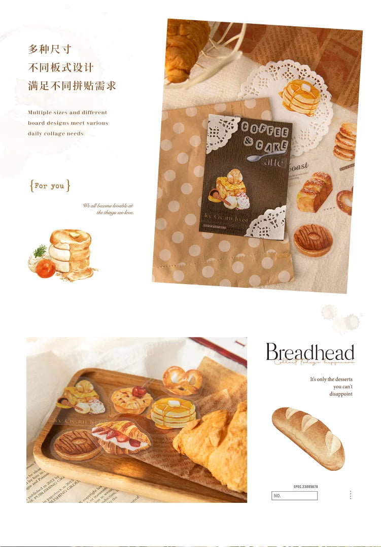 Lot de stickers PET Thème café vintage Créativité Adhésif DIY Scrapbooking