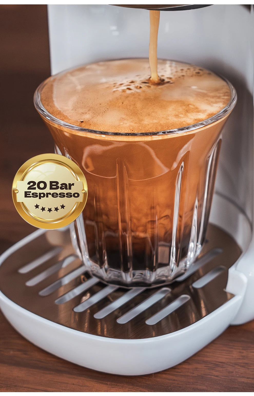 HiBREW 5 in 1 Multiple Coffee Machine Hot/Cold DG Cappuccino Nes Small ESE Pod Ground Coffee Cafeteria 20Bar H2B