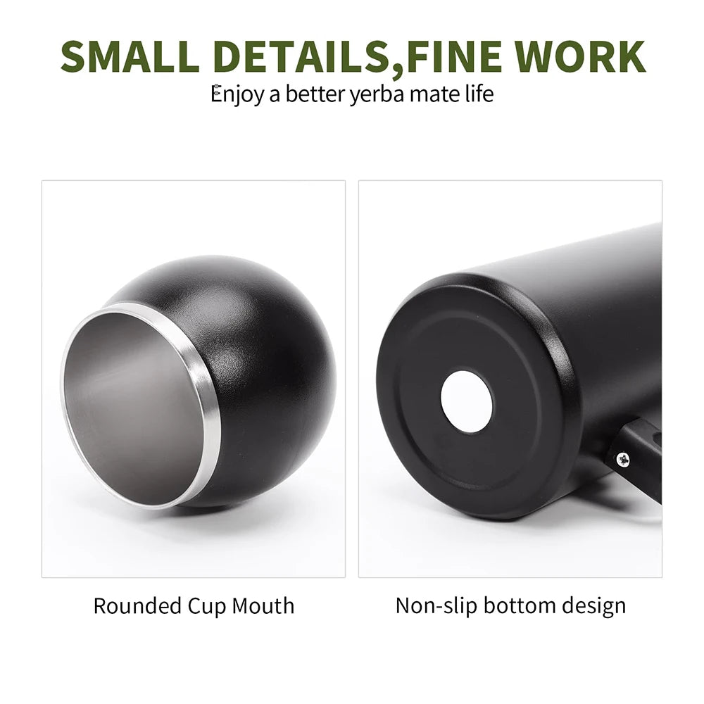 Bouteille isotherme de 1300 ml pour Yerba Maté, Tasse isotherme double paroi pour Yerba Maté